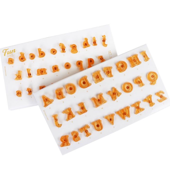 Pme Fun Fonts Letter Stamp Set PME Fun Fonts Alphabet Stamp Set - 52 ...
