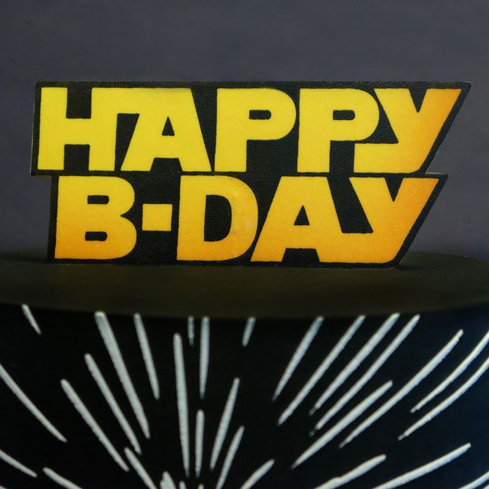 Galactic Birthday Plaque Mesh Stencil