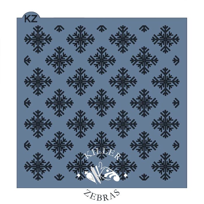 Geometric Snowflake Stencil by Killer Zebras