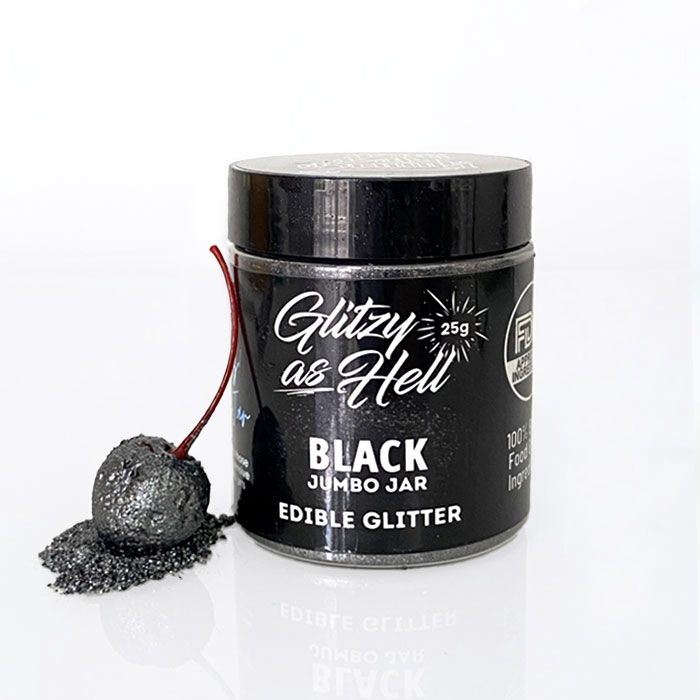 Glitzy as Hell Edible Glitter Black