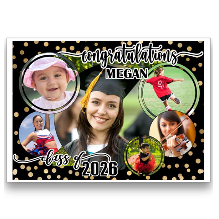 Customizable Icing Sheet Grad Collage 1/4 Sheet