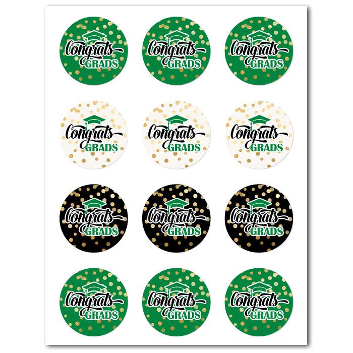 Icing Sheets Graduation Cookie Green (GR-21)