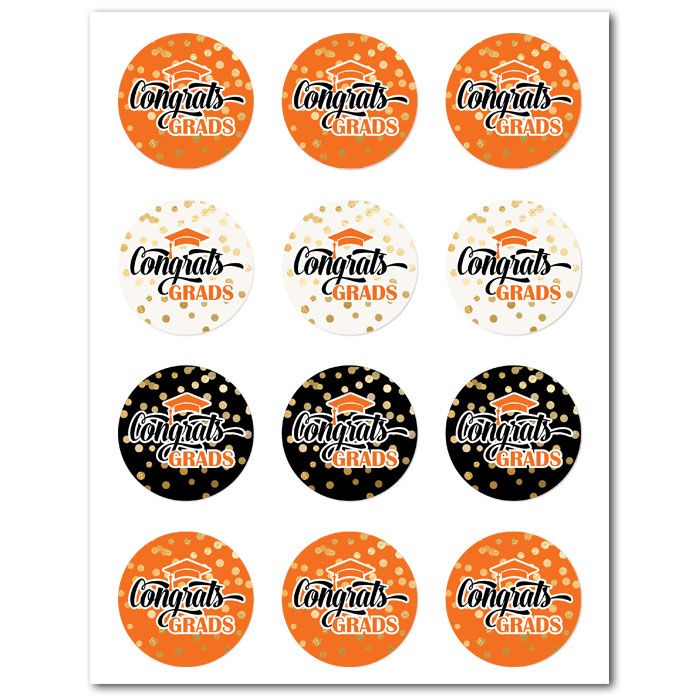 Icing Sheets Graduation Cookie Orange (GRO-04)