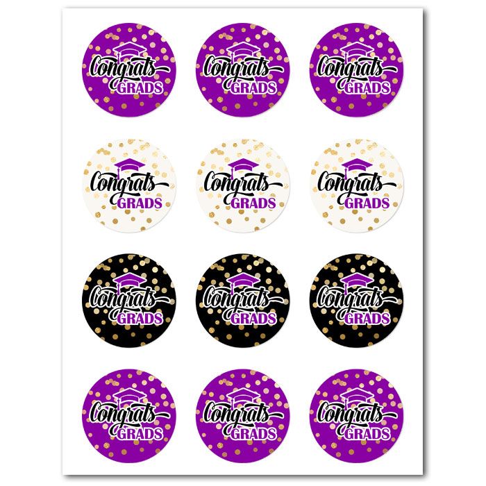 Icing Sheets Graduation Cookie Purple (GRP-05)
