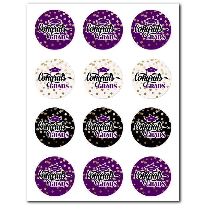 Icing Sheets Graduation Cookie Purple (GRP-05)
