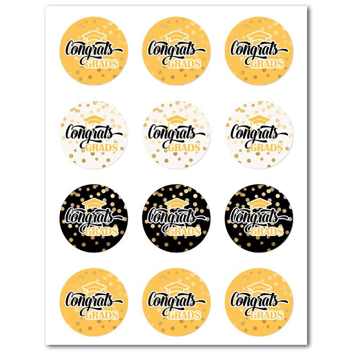 Icing Sheets Graduation Cookie Yellow (GRY-09)