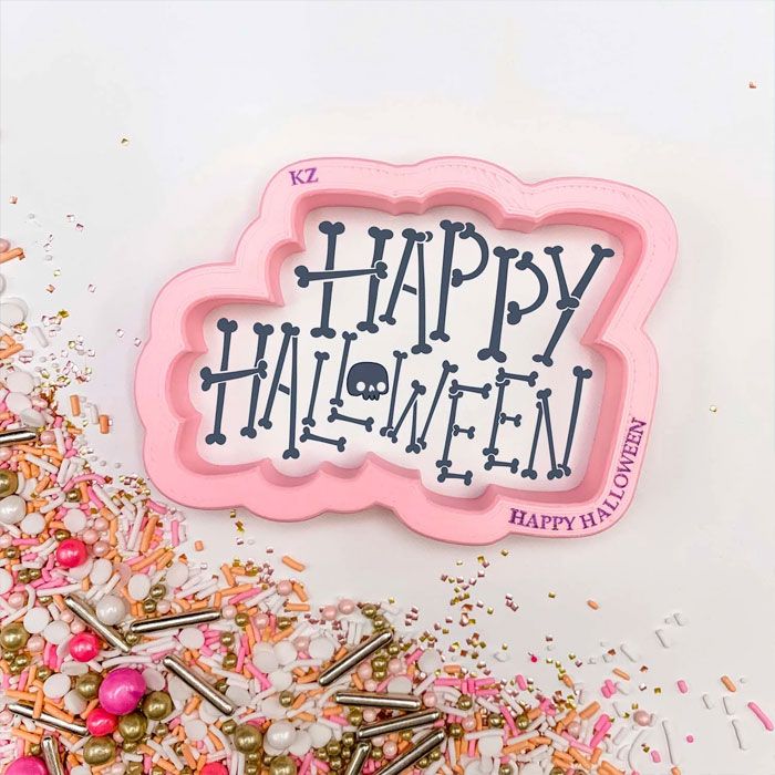 Happy Halloween Bones Cutter & Stencil Set