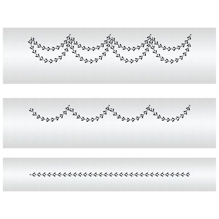 Hand Piped Garland 3 Stencil Set