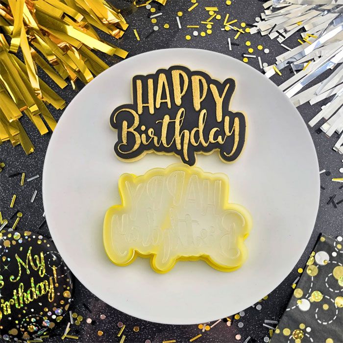 Cookie Debosser Set Happy Birthday