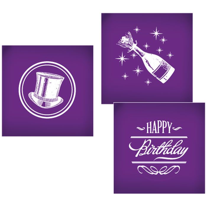 Birthday Celebration Medallion Mesh Stencil Set