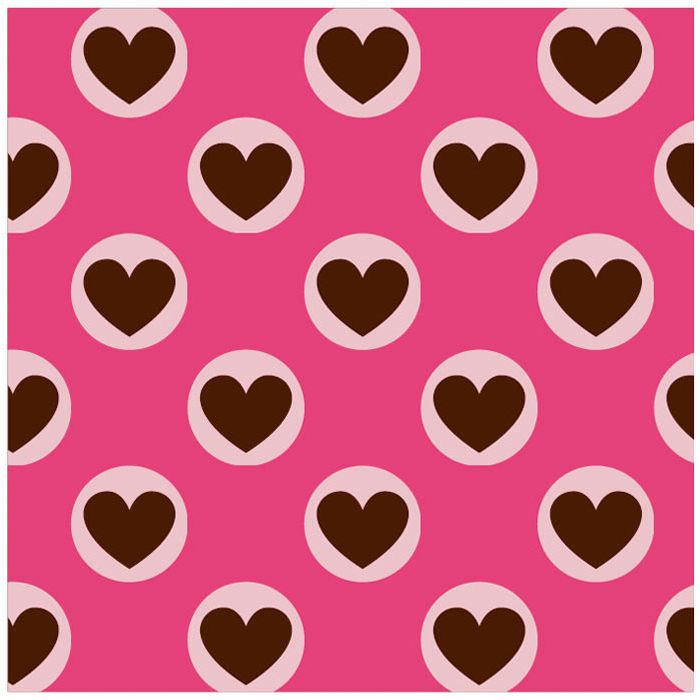 Chocolate Transfer Sheet Heart Dots