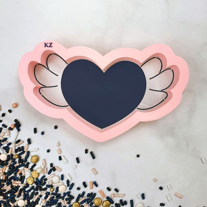 Heart Wings Cutter Stencil Set by Killer Zebras