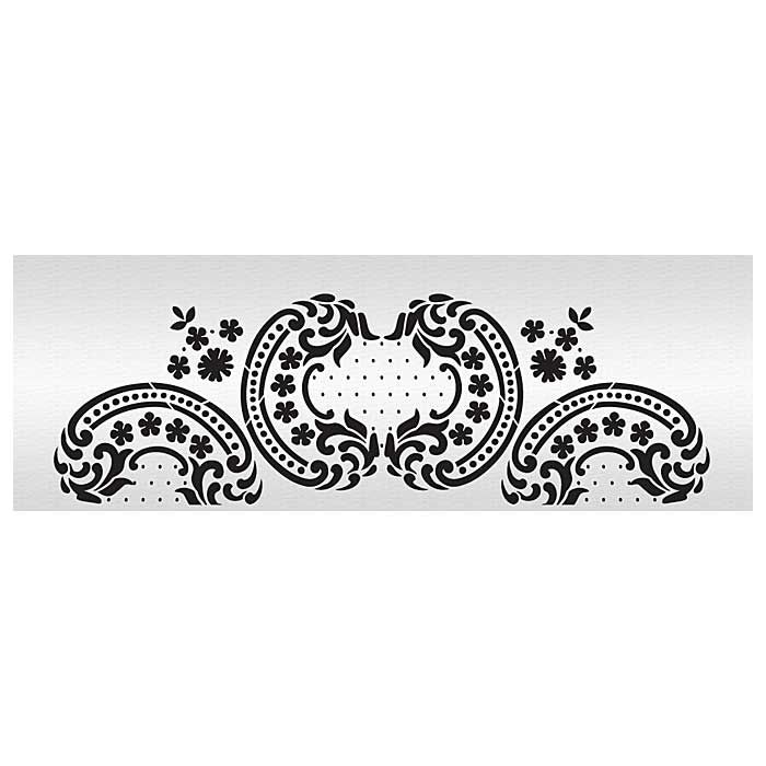 Heirloom Lace Large Stencil For Shorter Tiers