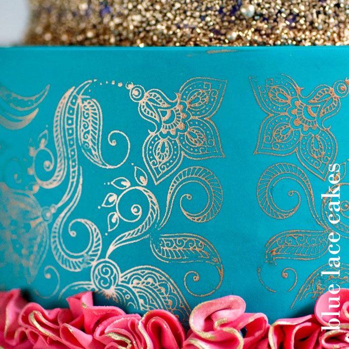 Henna Diagonal Pattern Mesh Stencil