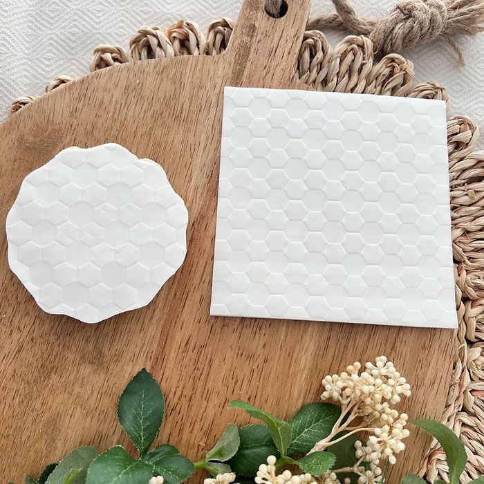 Hexagon Honeycomb Embossed Parchment Sheets