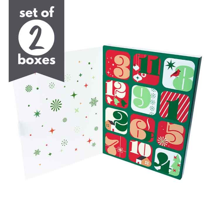 Holidays 12 Day Cookie Advent Calendar Boxes 