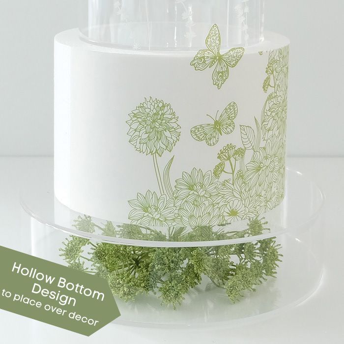 Hollow Acrylic Cake Stands 3" Tall