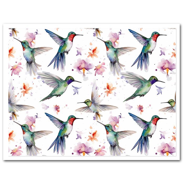 Icing Sheet Hummingbird Seamless