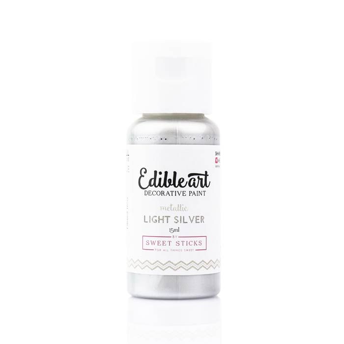 Edible Arts Metallic Light Silver Paint 15ml