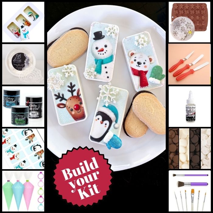 Arctic Animals Chocolate Covered Cookie Kit