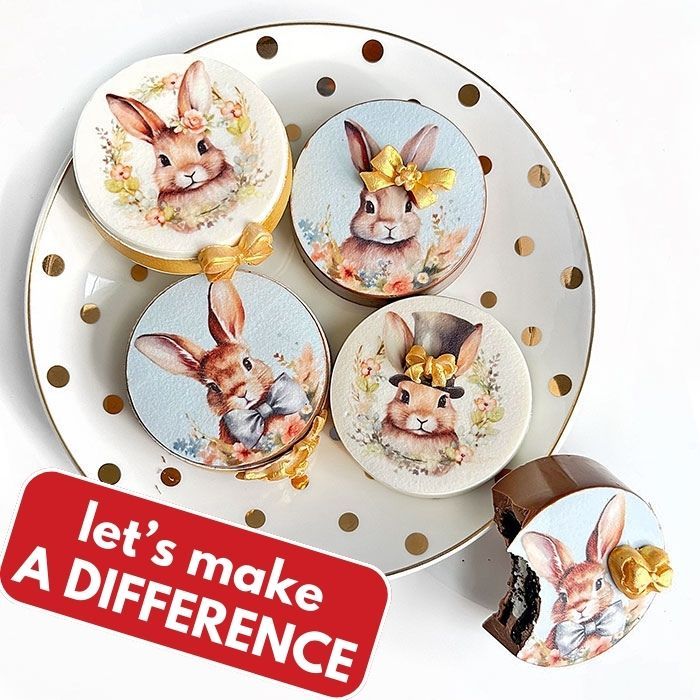 Icing Sheets Watercolor Bunnies Cookie/Cupcake