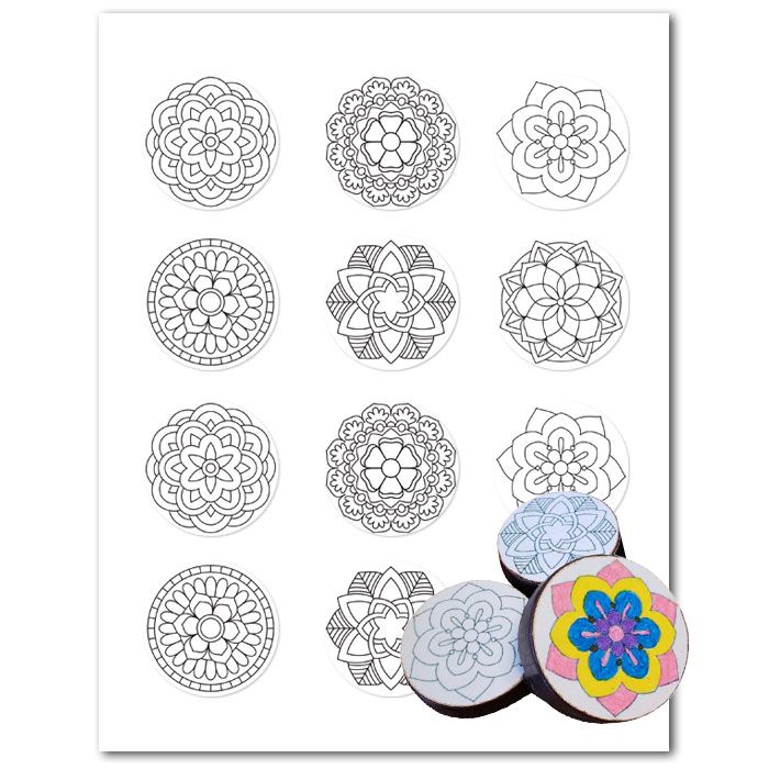 Icing Sheets Mandala Coloring Book Cookies