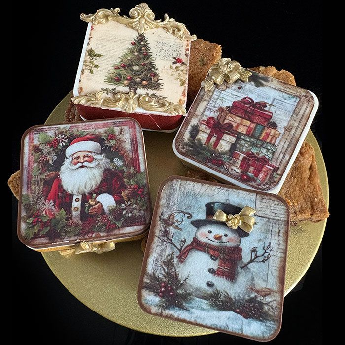 Icing Sheets Old World Christmas Squares