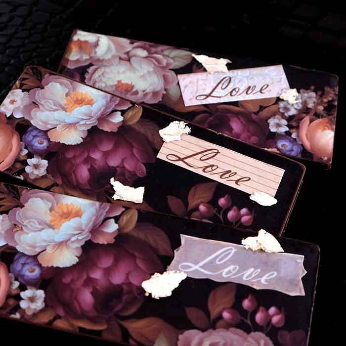 Icing Sheet Midnight Floral Chocolate Bar