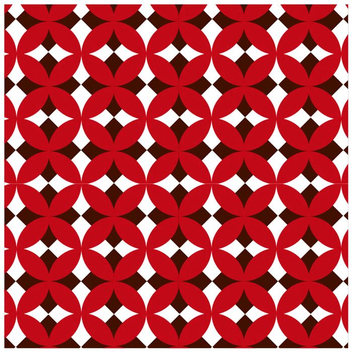 Chocolate Transfer Sheet Mod Diamond Red and White