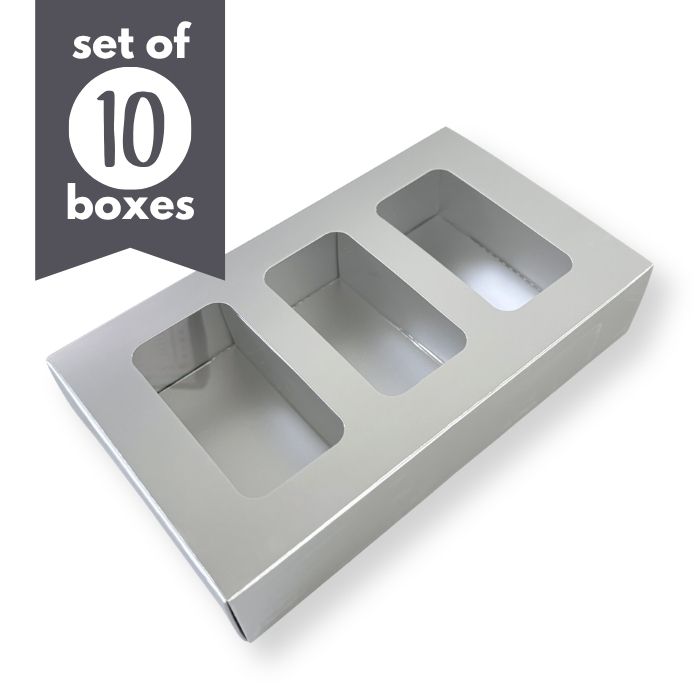 Nutter Butter Treat Boxes 3 Cavity Silver