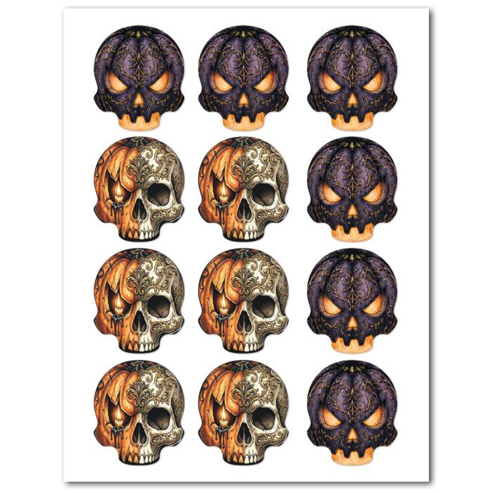 Icing Sheets Oreo Halloween Skulls