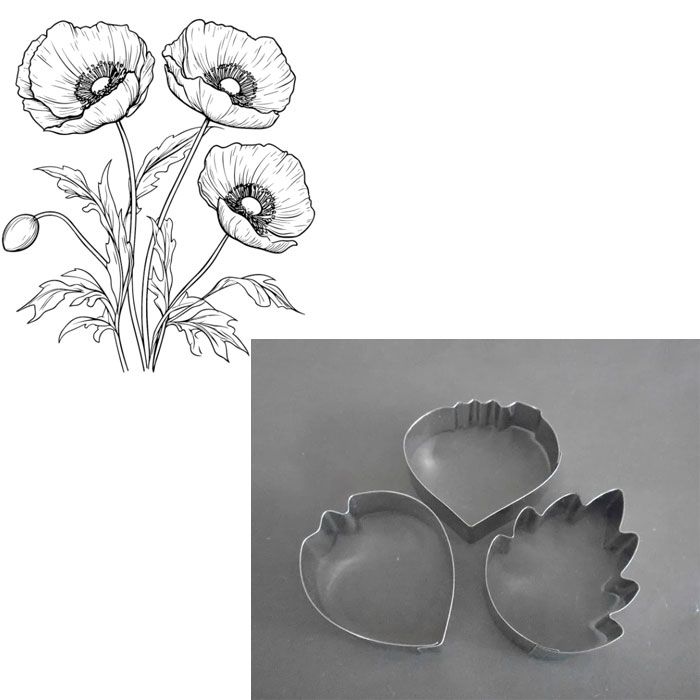 Cutter Set Poppy Flower