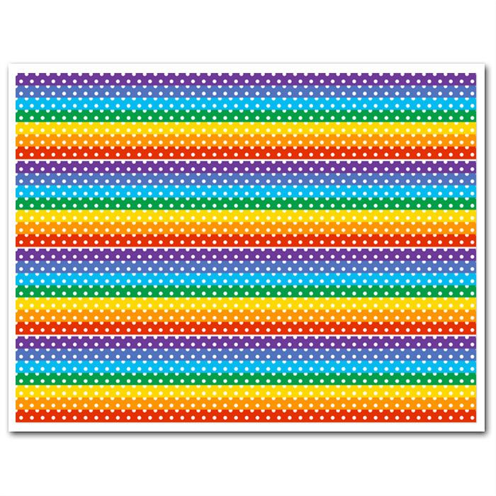 Edible Fabric Sheet Rainbow Dots Bands