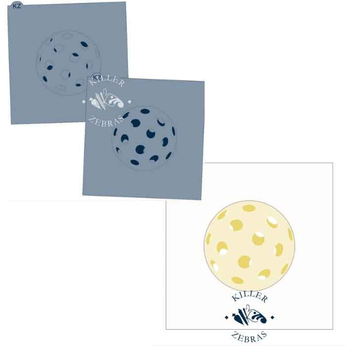 Pickleball 2 Part Stencil by Killer Zebras