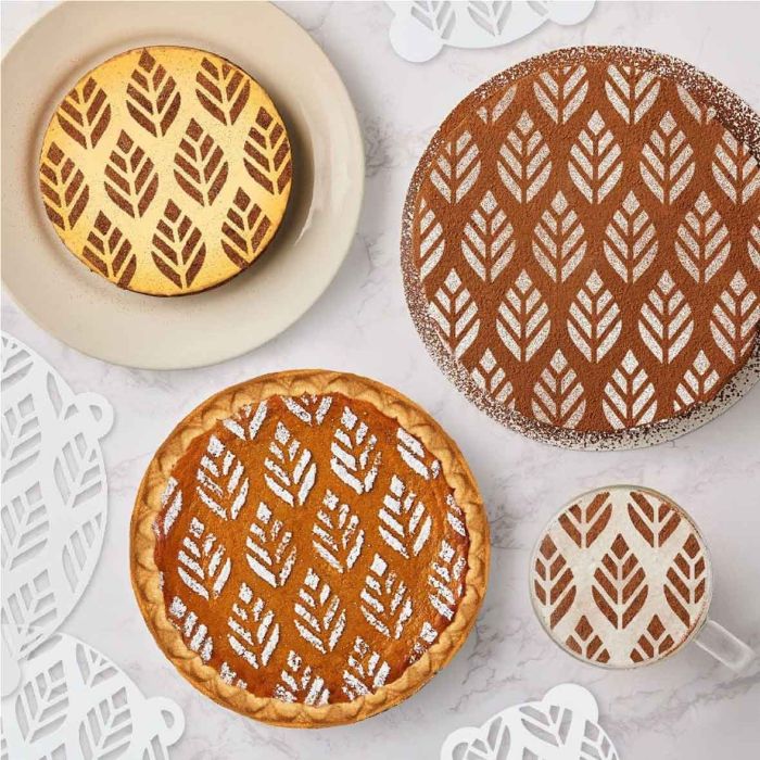 Pie Stencil Set Leaves
