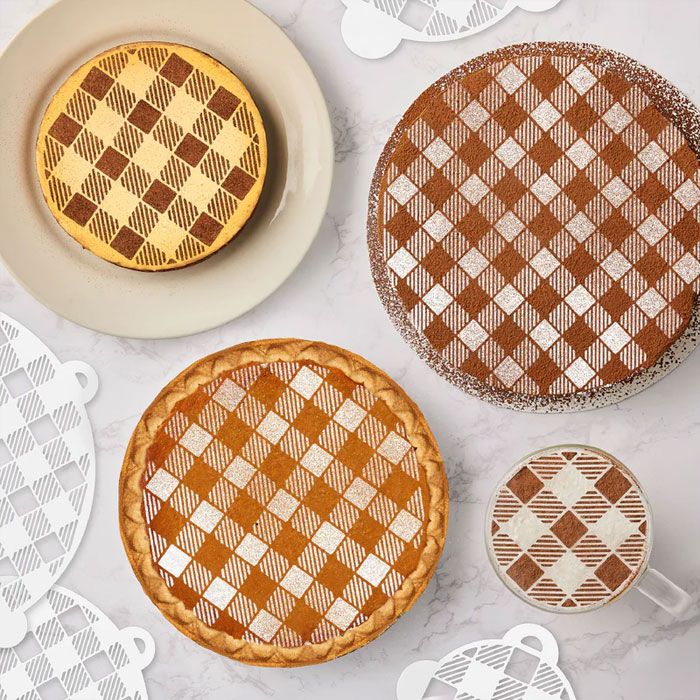 Pie Stencil Set Plaid