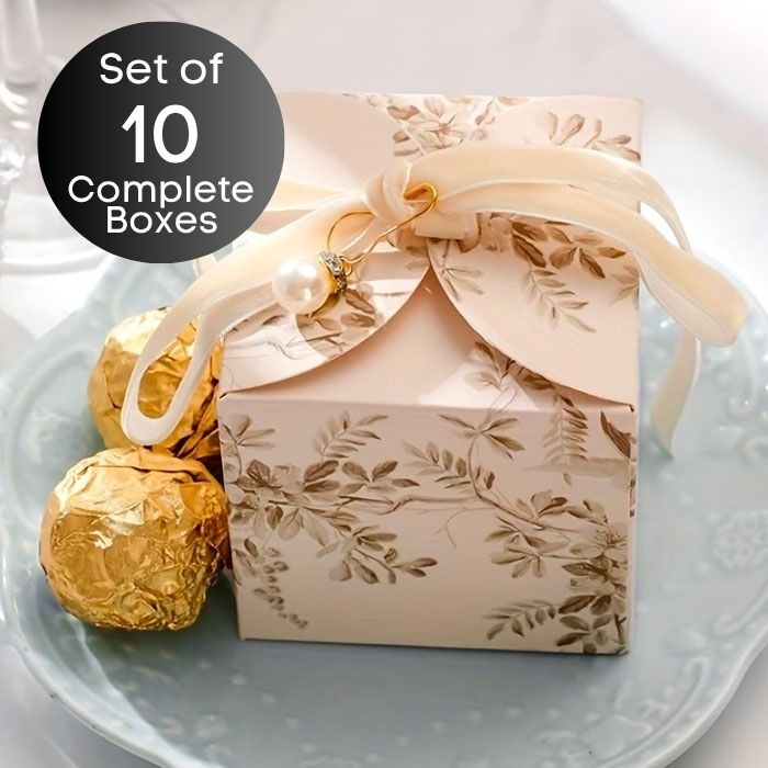 Pink Toile Treat Boxes (Set of 10)