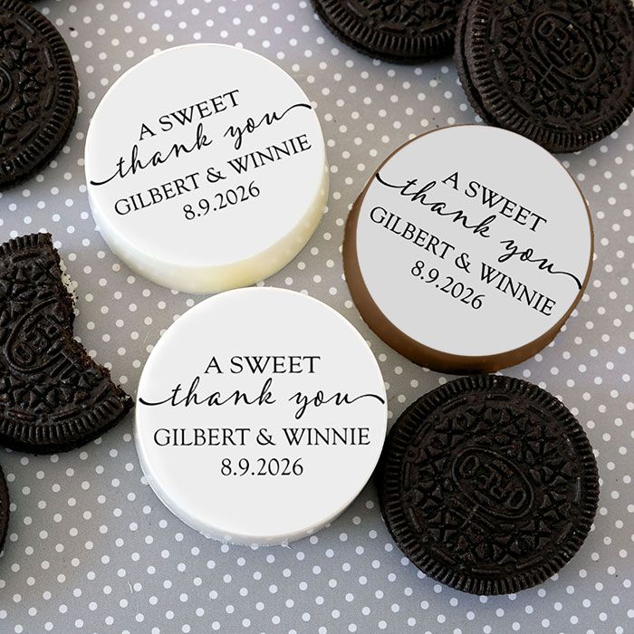 Customizable Icing Sheets Sweet Thank You White