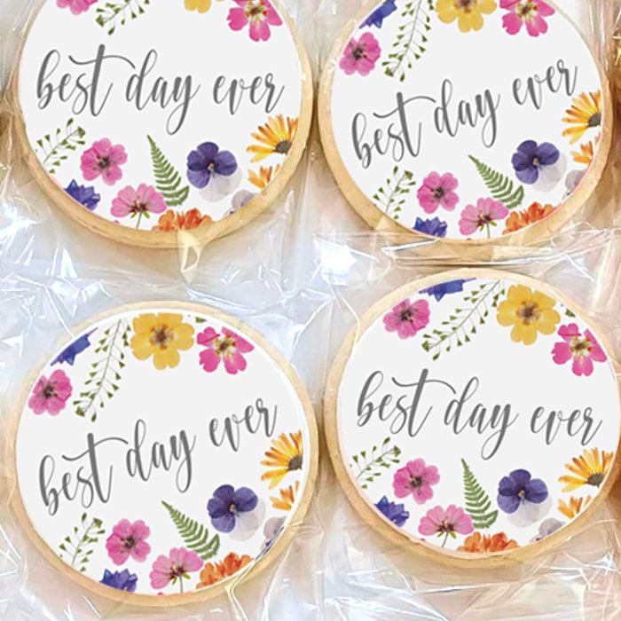Icing Sheets Best Day Ever Pressed Flowers Cookie