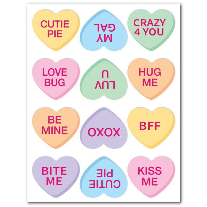Icing Sheet Candy Hearts 
