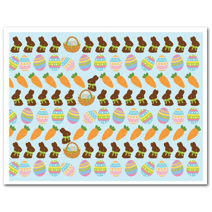 Icing Sheet Chocolate Bunnies Stripe