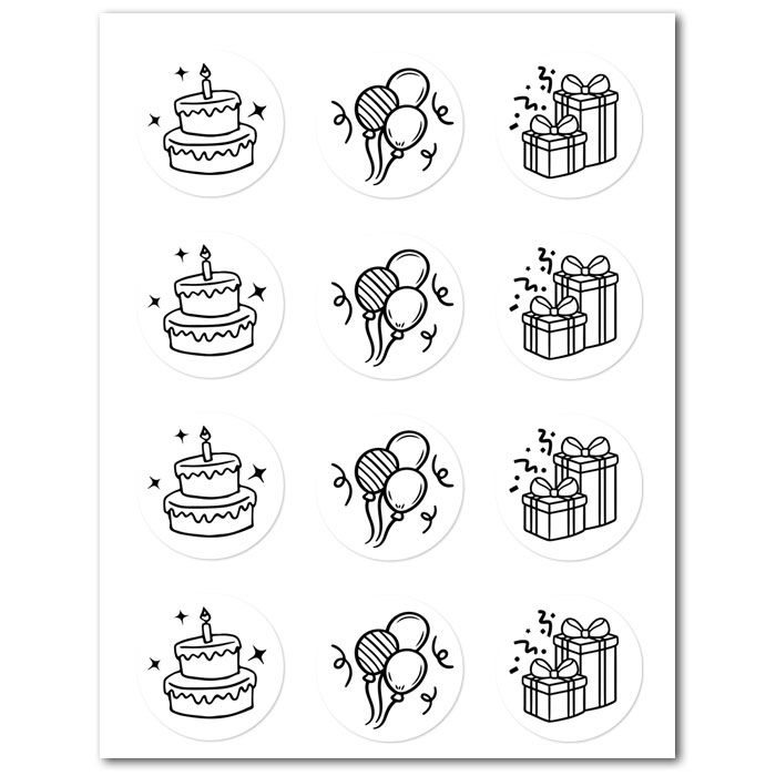 Icing Sheets Coloring Book Cookies Birthday