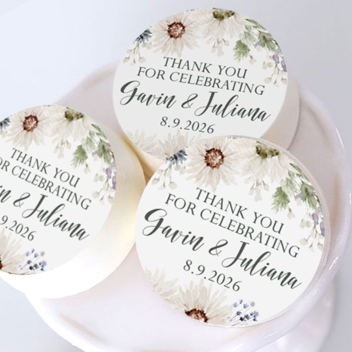 Customizable Icing Sheets Watercolor Wildflowers Cookie