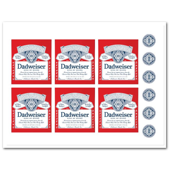 Icing Sheet Dadweiser Labels