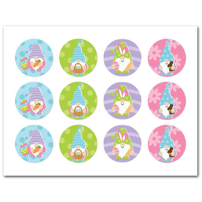 Icing Sheets Easter Gnomes Cookie/Cupcake