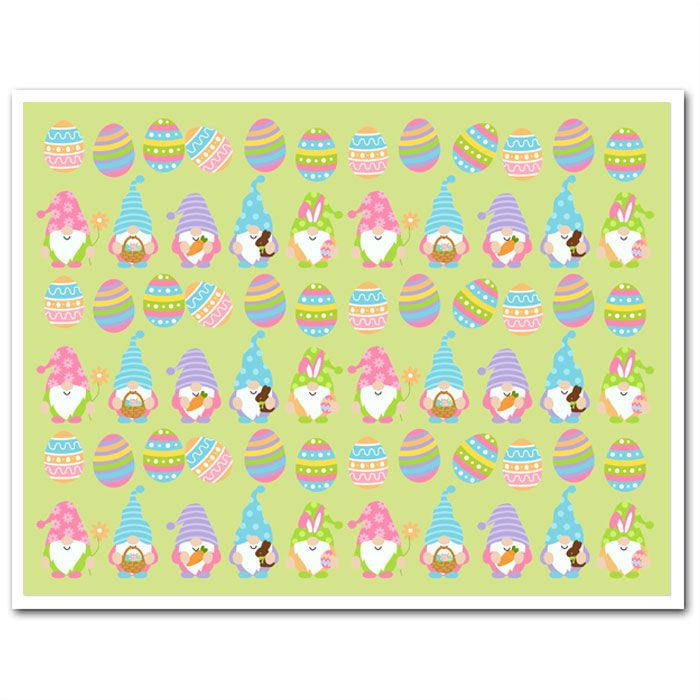 Icing Sheet Easter Gnome Stripe