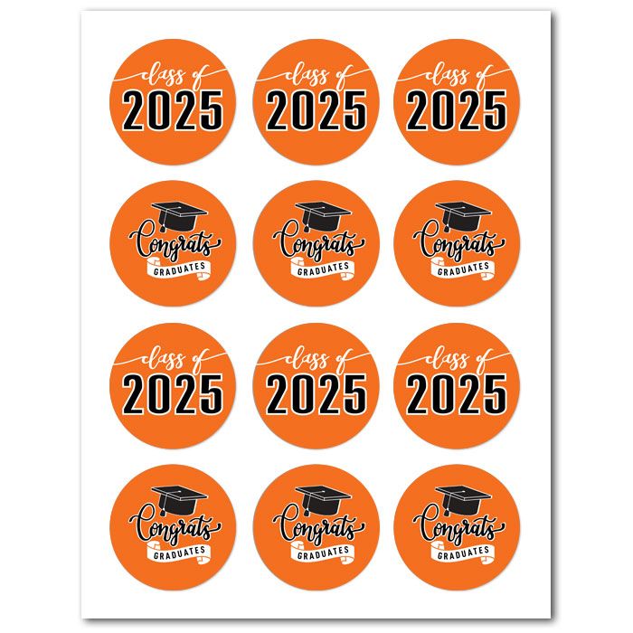 Icing Sheets Graduation Cookie Orange (OR-18)