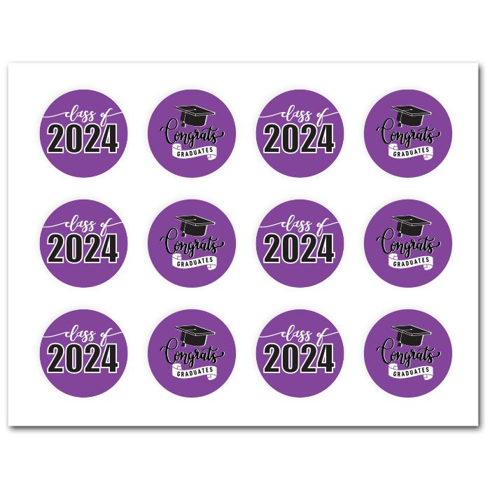 Icing Sheets Graduation Cookie Purple