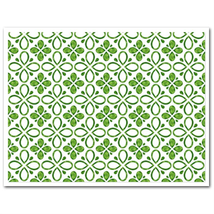 Icing Sheet Green Watercolor Lattice