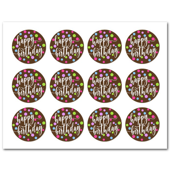 Icing Sheets Birthday Confetti Cookie/Cupcake